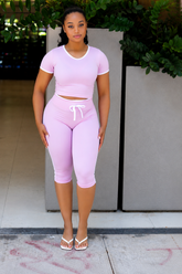 Motion Capri Set - Pastel Pink