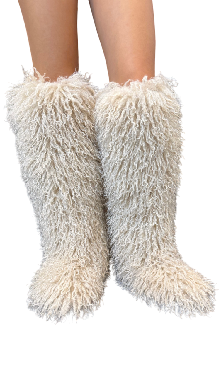 Snow Plush Shaggy Knee-High Boots