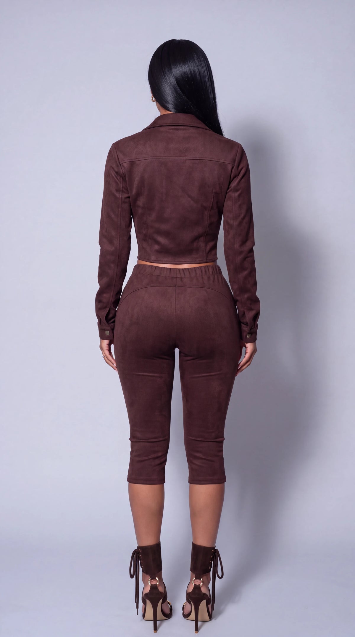 Luxe Faux Suede Capri Set