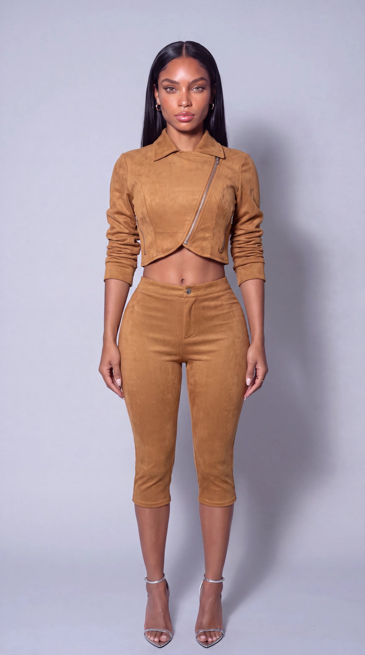 Luxe Faux Suede Capri Set