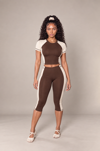 Mocha Sculpt Capri Set